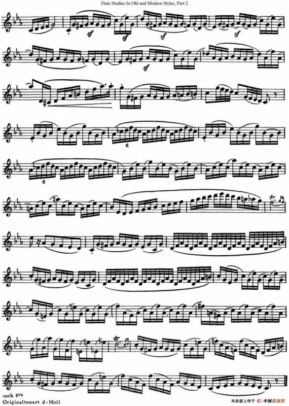 斯勒新老风格长笛练习重奏曲（第二部分）（NO.1-NO.2）