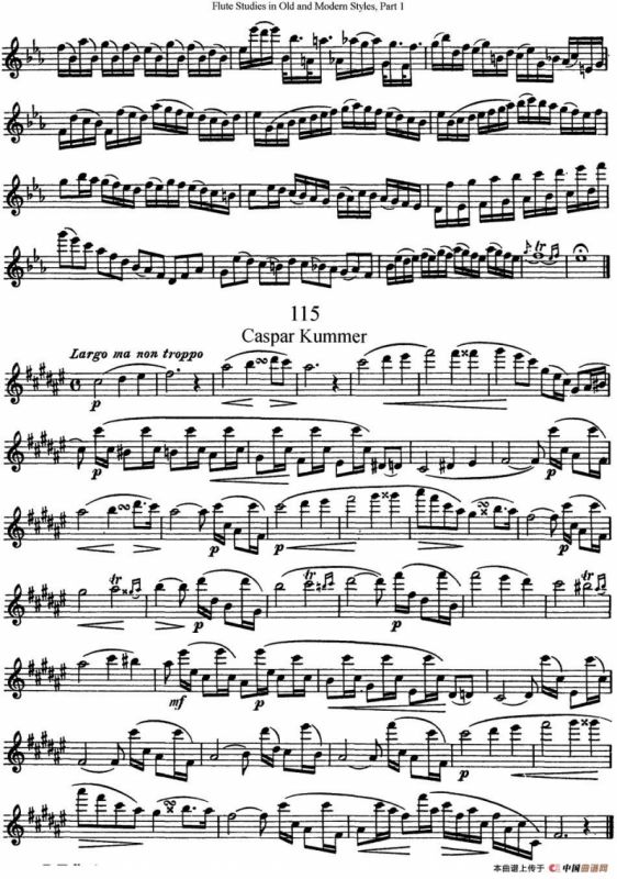 斯勒新老风格长笛练习重奏曲（第一部分）（NO.113-NO.115）