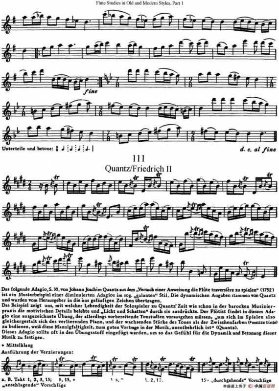 斯勒新老风格长笛练习重奏曲（第一部分）（NO.109-NO.111）