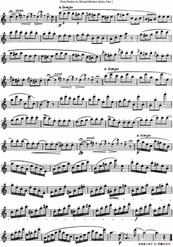 斯勒新老风格长笛练习重奏曲（第一部分）（NO.57-NO.58）