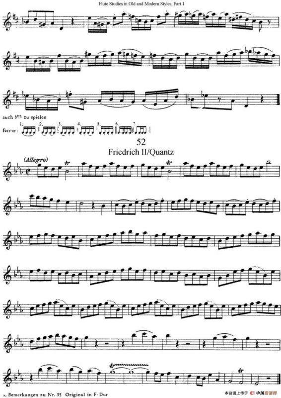 斯勒新老风格长笛练习重奏曲（第一部分）（NO.50-NO.52）