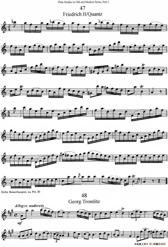 斯勒新老风格长笛练习重奏曲（第一部分）（NO.47-NO.49）