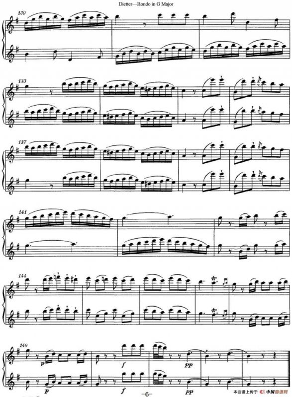 迪埃特长笛二重奏G大调回旋曲（Rondo in G Major ）
