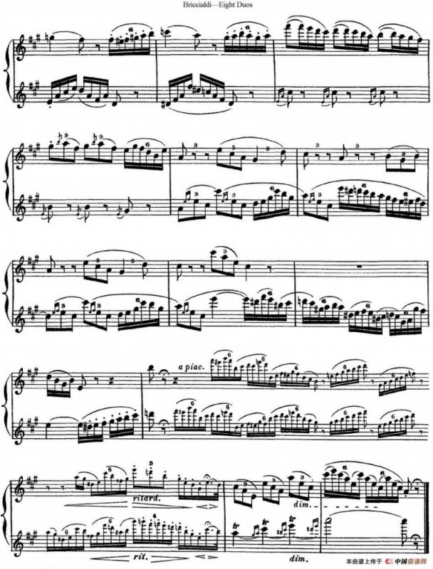 8首博瑞西亚第长笛二重奏（NO.7）