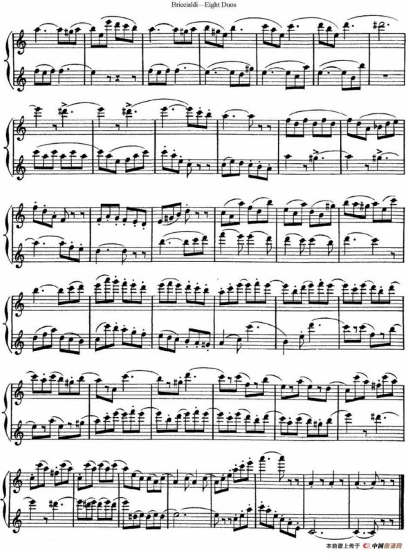 8首博瑞西亚第长笛二重奏（NO.2）