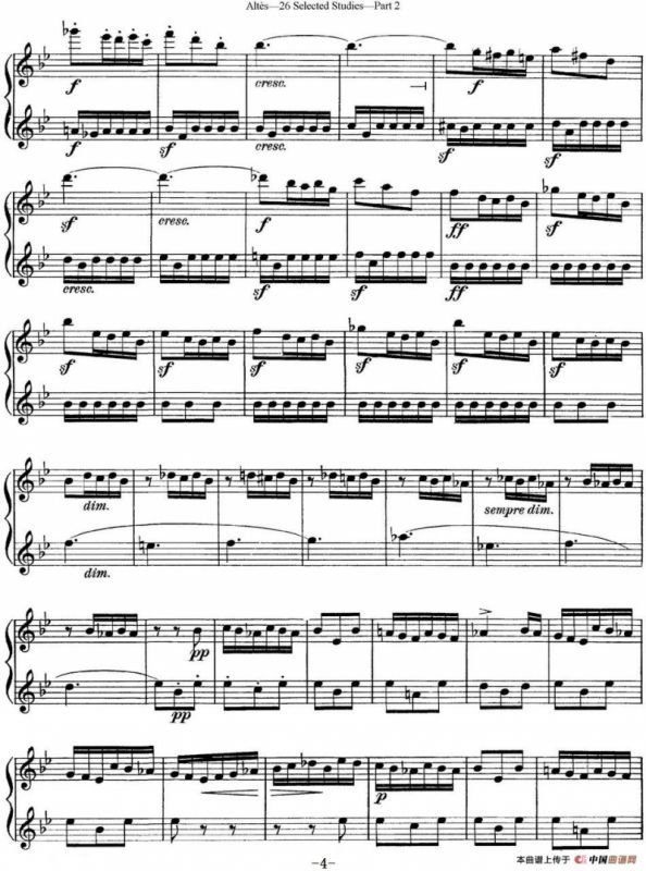 阿尔泰斯26首精选长笛练习曲（NO.22）