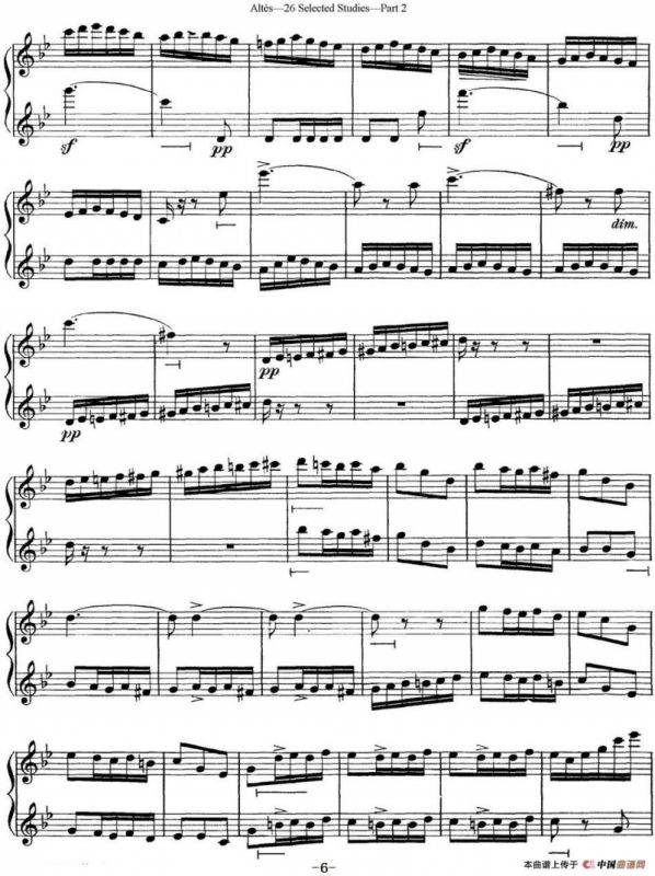 阿尔泰斯26首精选长笛练习曲（NO.22）