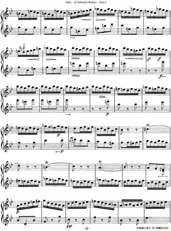 阿尔泰斯26首精选长笛练习曲（NO.22）