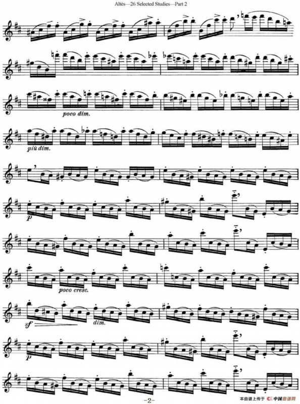 阿尔泰斯26首精选长笛练习曲（NO.21）