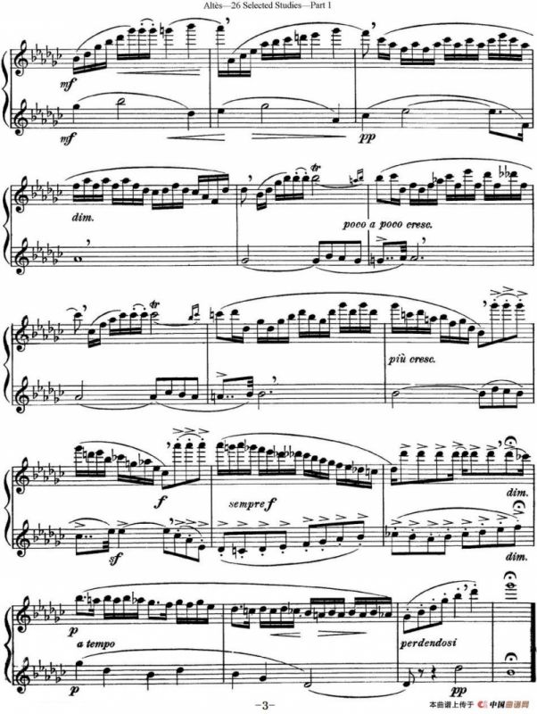 阿尔泰斯26首精选长笛练习曲（NO.11）