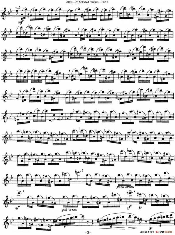 阿尔泰斯26首精选长笛练习曲（NO.10）