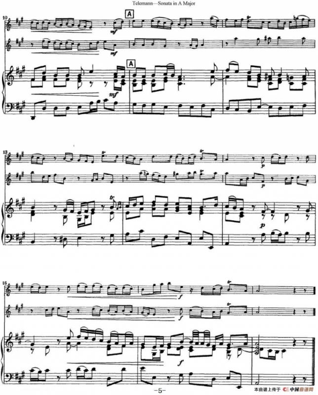 台莱曼A大调双长笛与钢琴奏鸣曲