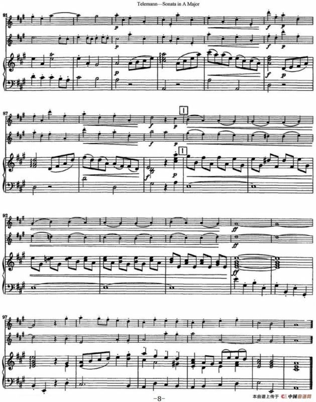 台莱曼A大调双长笛与钢琴奏鸣曲