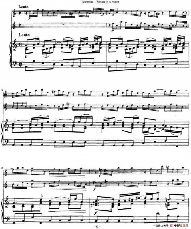 台莱曼A大调双长笛与钢琴奏鸣曲