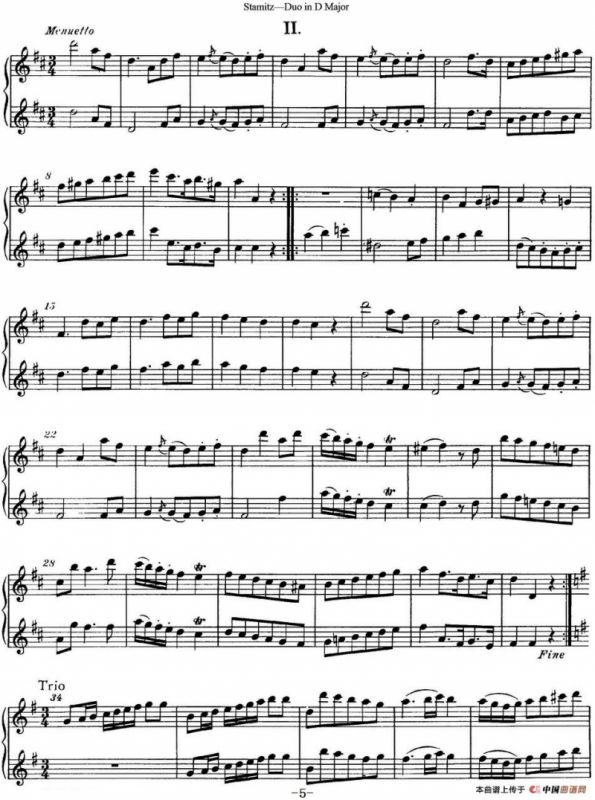 斯塔米茨D大调长笛二重奏