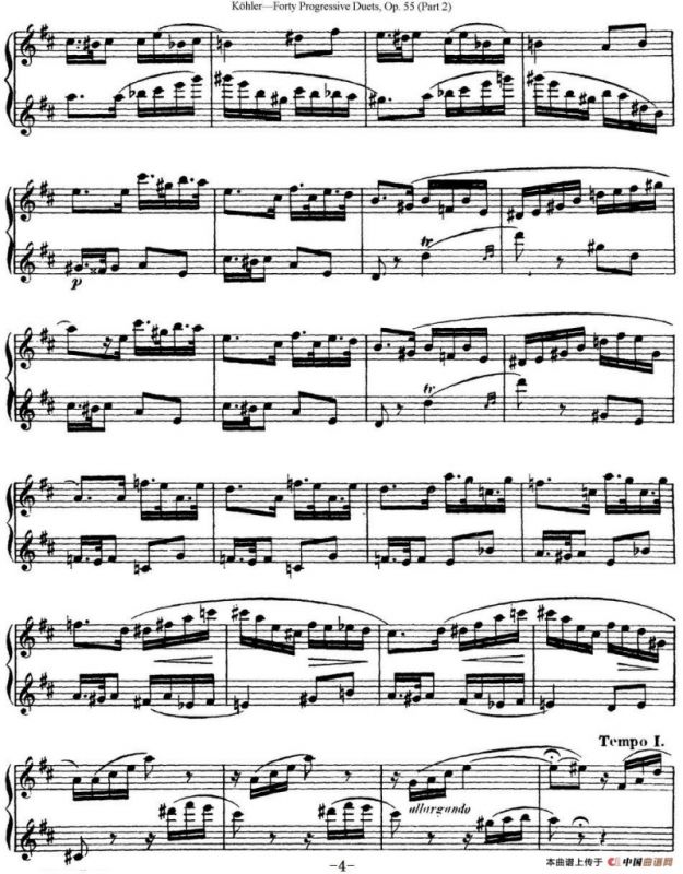 柯勒40首长笛提高练习曲OP.55（二重奏）（NO.15）