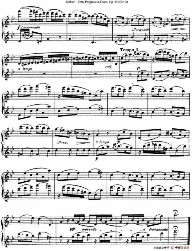 柯勒40首长笛提高练习曲OP.55（二重奏）（NO.14）