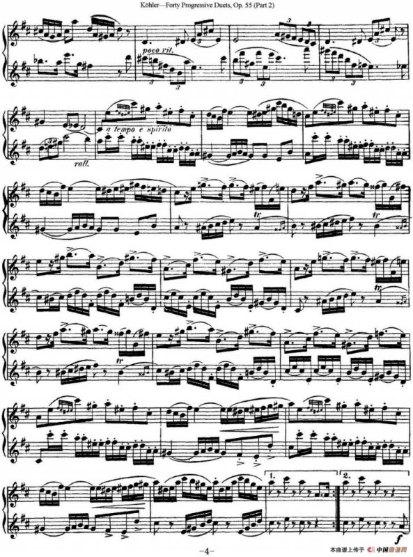 柯勒40首长笛提高练习曲OP.55（二重奏）（NO.13）