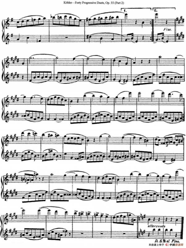 柯勒40首长笛提高练习曲OP.55（二重奏）（NO.12）