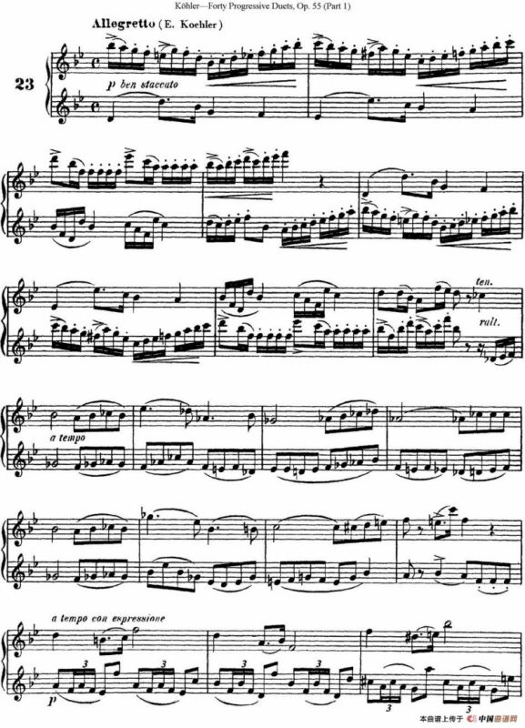 柯勒40首长笛提高练习曲OP.55（NO.23）