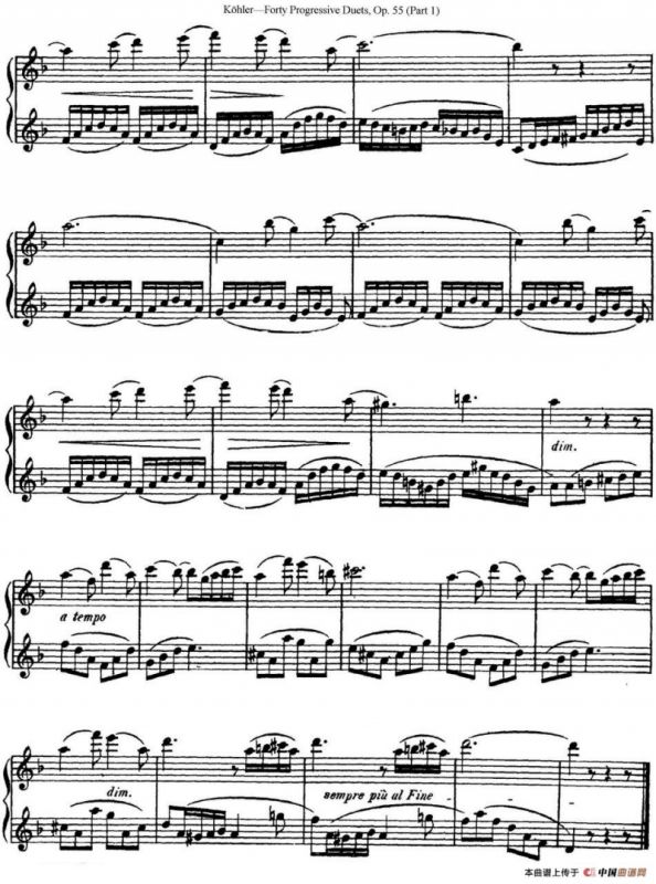 柯勒40首长笛提高练习曲OP.55（NO.22）