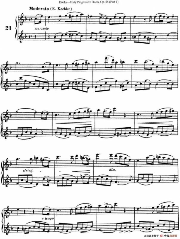 柯勒40首长笛提高练习曲OP.55（NO.21）