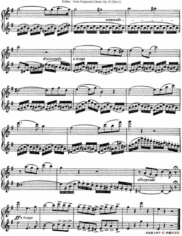 柯勒40首长笛提高练习曲OP.55（NO.16）
