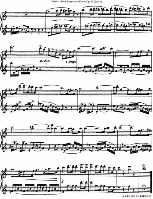 柯勒40首长笛提高练习曲OP.55（NO.12）