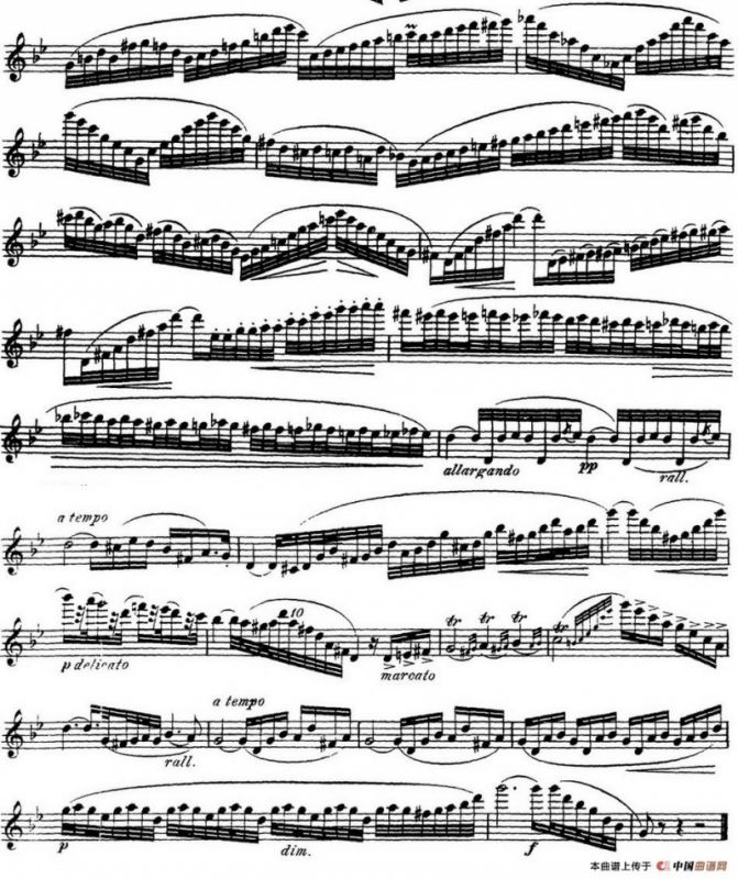 柯勒30首高级长笛练习曲作品75号（NO.14）
