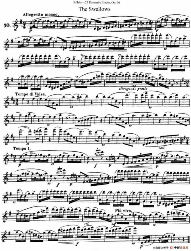 25首浪漫练习曲作品66号（NO.10）
