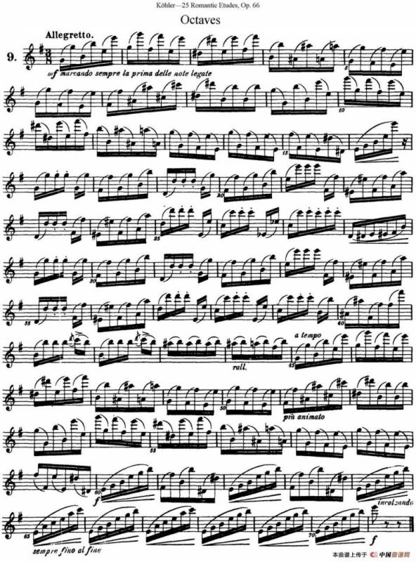 25首浪漫练习曲作品66号（NO.9）