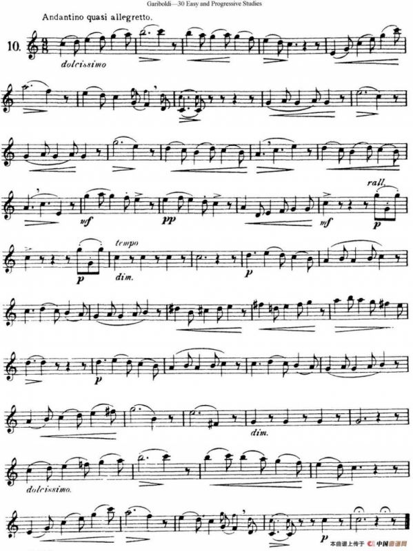 三十首基础及提高练习曲（NO.10）