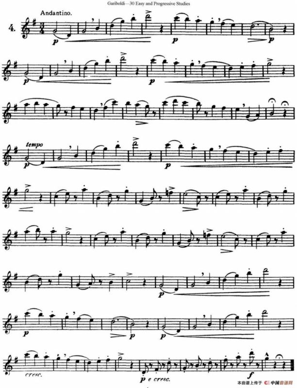 三十首基础及提高练习曲（NO.4）