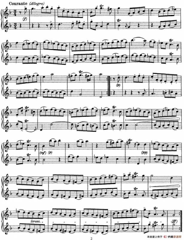 G大调双长笛奏鸣曲作品1号之2（Sonata in G Major Op.1No.2）