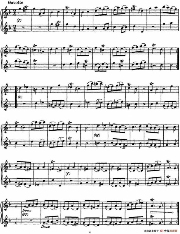 G大调双长笛奏鸣曲作品1号之2（Sonata in G Major Op.1No.2）