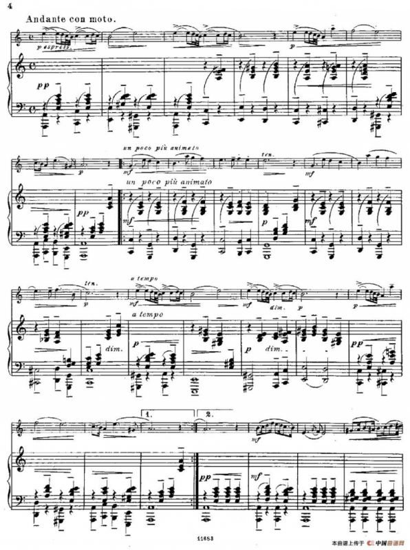 Fantaisies nationales. Hongrois.（Op.59 No.6）（长笛+钢琴伴奏）