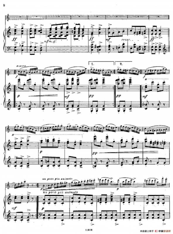 Fantaisies nationales. Hongrois.（Op.59 No.6）（长笛+钢琴伴奏）