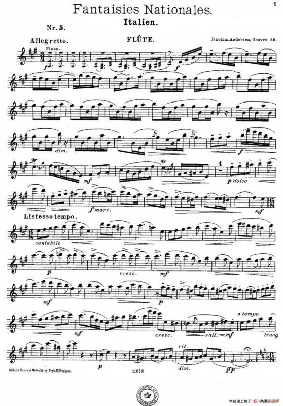 Fantaisies nationales. Italien. （Op.59 No.5）