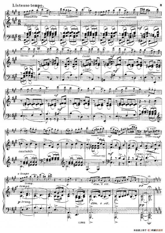 Fantaisies nationales. Italien. （Op.59 No.5）（长笛+钢琴伴奏）