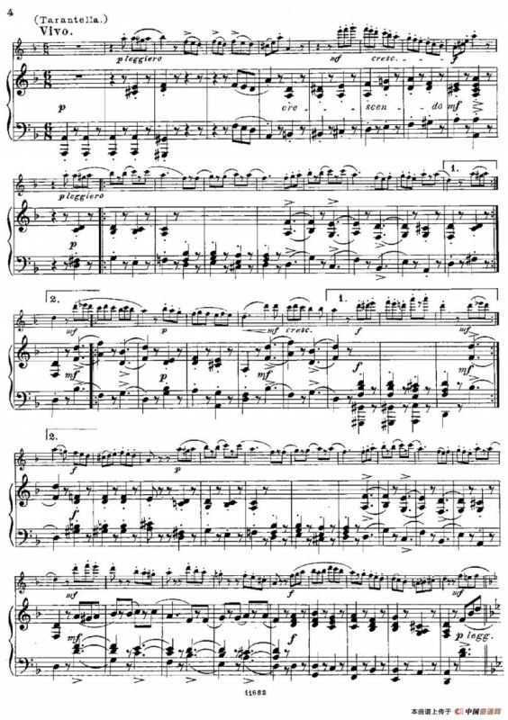 Fantaisies nationales. Italien. （Op.59 No.5）（长笛+钢琴伴奏）