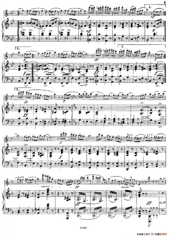 Fantaisies nationales. Italien. （Op.59 No.5）（长笛+钢琴伴奏）