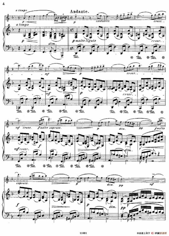 Fantaisies nationales. Suedois.（Op.59 No.4）（长笛+钢琴伴奏）