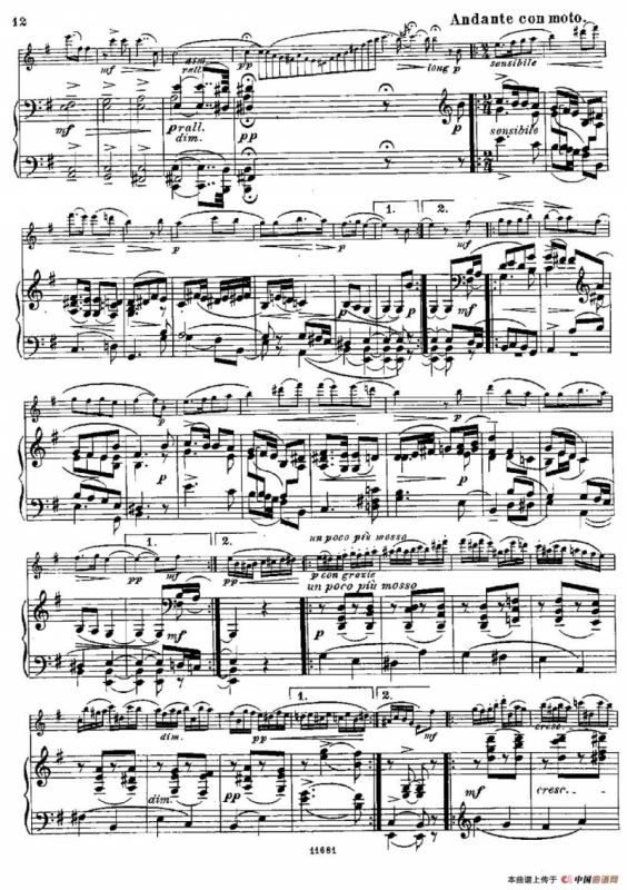 Fantaisies nationales. Suedois.（Op.59 No.4）（长笛+钢琴伴奏）