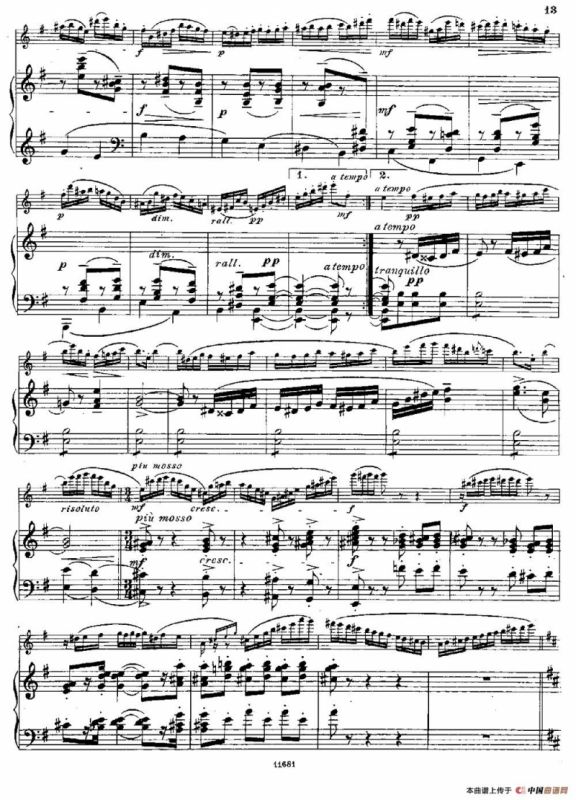 Fantaisies nationales. Suedois.（Op.59 No.4）（长笛+钢琴伴奏）