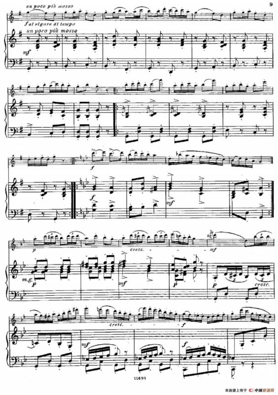 Fantaisies nationales. Russe. （Op.59 No.3）（长笛+钢琴伴奏）