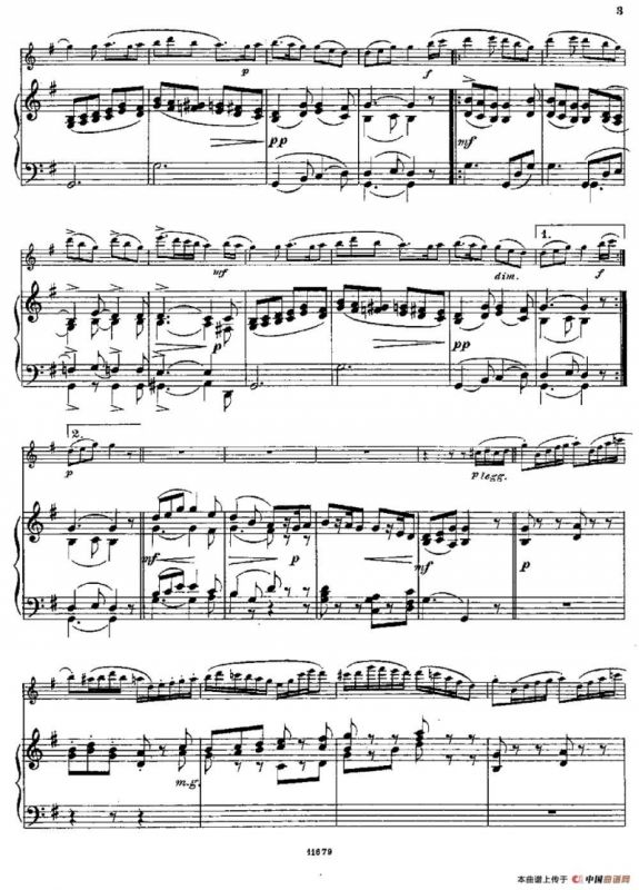 Fantaisies nationales. Ecossais. （Op.59 No.2）（长笛+钢琴伴奏）