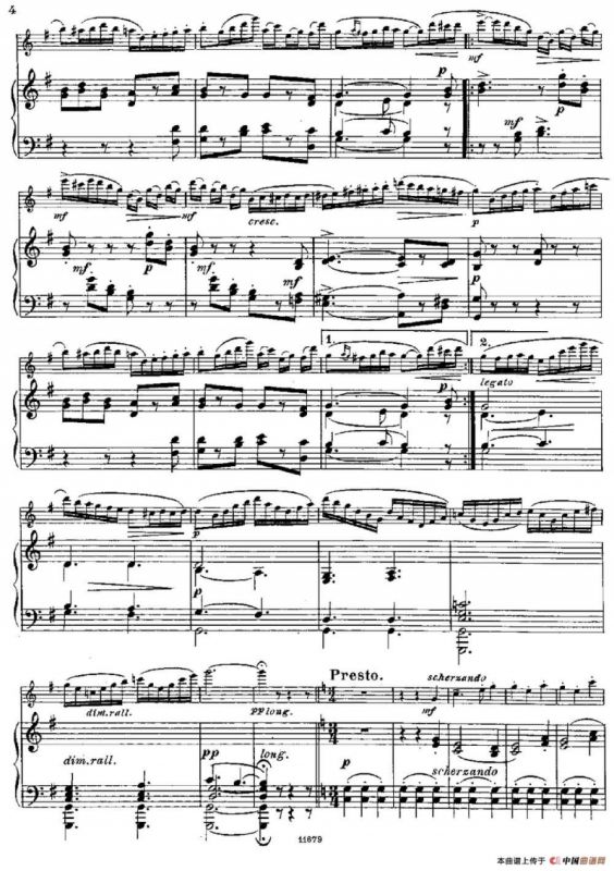 Fantaisies nationales. Ecossais. （Op.59 No.2）（长笛+钢琴伴奏）