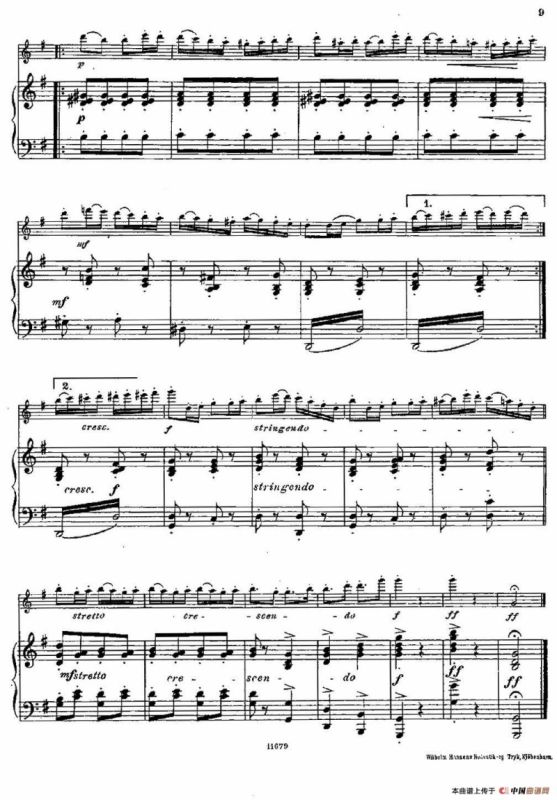 Fantaisies nationales. Ecossais. （Op.59 No.2）（长笛+钢琴伴奏）