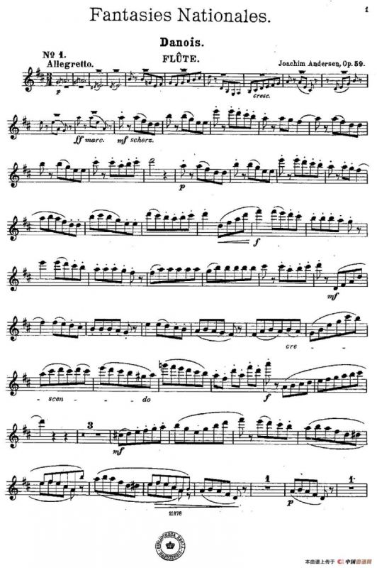 Fantaisies nationales. Danois. （Op.59 No.1）