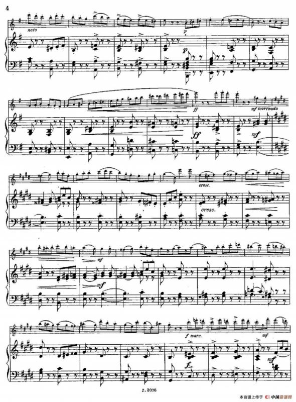 Tarantelle（Op.55 No.8）（长笛+钢琴伴奏）